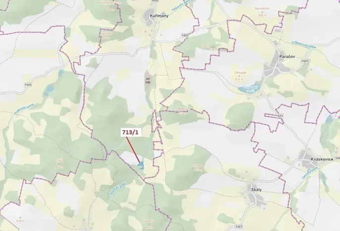 Dražba lesa, Kuřimany, 5067 m2