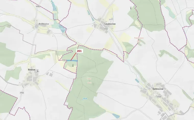 Dražba lesa, Loukovice, 7796 m2