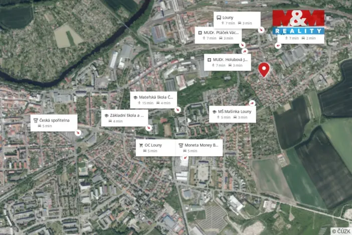 Pronájem bytu 2+1, Louny, Nerudova, 55 m2