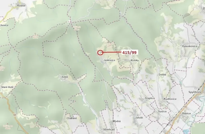 Dražba louky, Jankovice, 655 m2