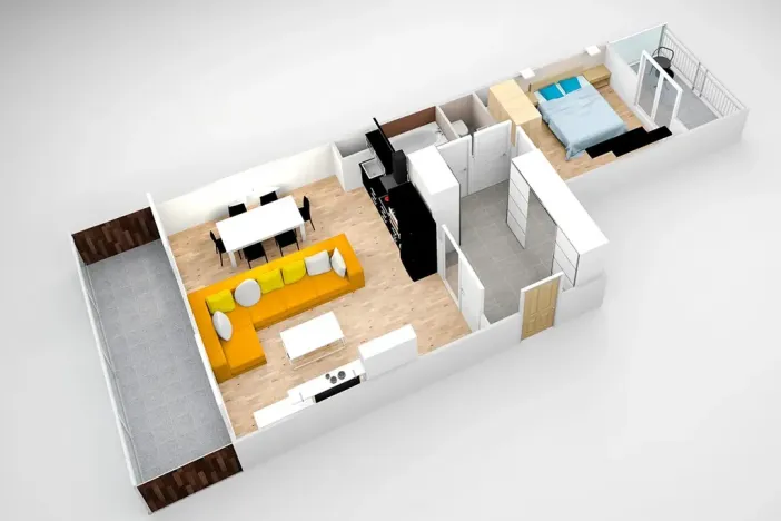 Prodej bytu 2+kk, Praha - Hlubočepy, Silurská, 62 m2