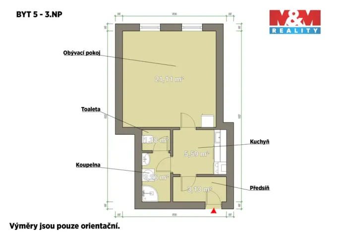 Pronájem bytu 1+1, Plzeň - Jižní Předměstí, Husova, 34 m2
