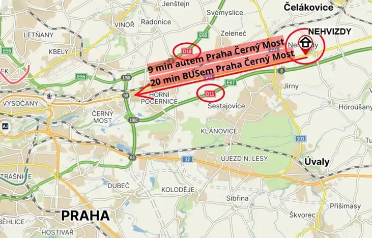 Pronájem bytu 2+kk, Nehvizdy, 65 m2