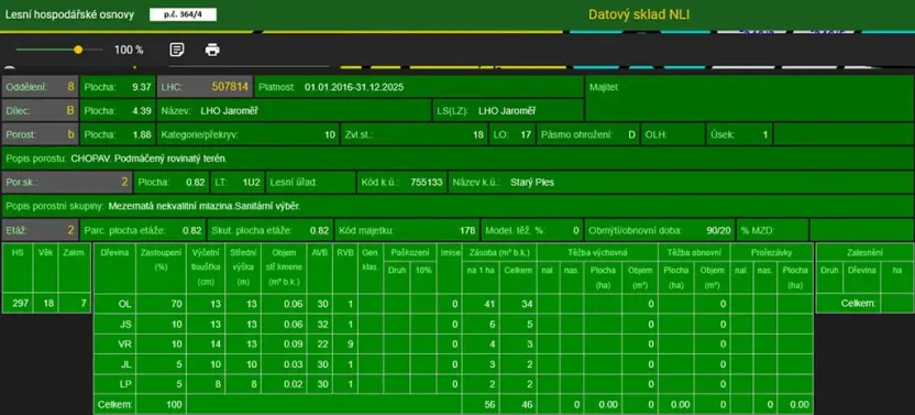 Prodej lesa, Jaroměř, 19276 m2