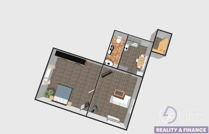 Prodej bytu 2+1, Kocbeře, 56 m2