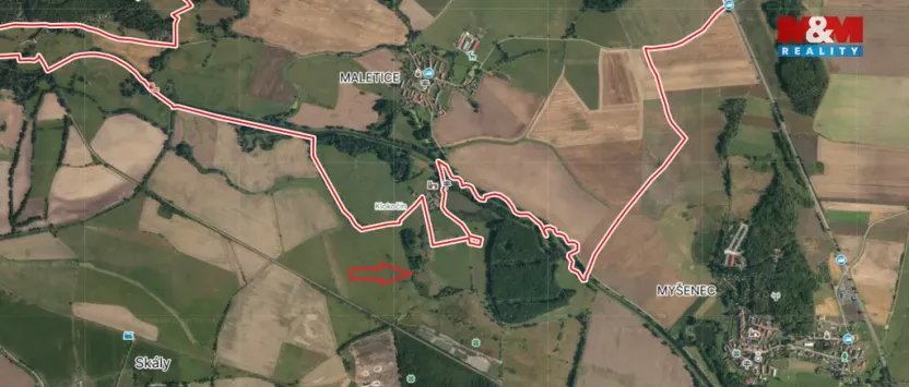 Prodej komerčního pozemku, Skály, 6159 m2