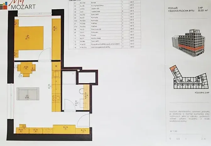 Pronájem bytu 2+kk, Praha - Smíchov, Plzeňská, 32 m2
