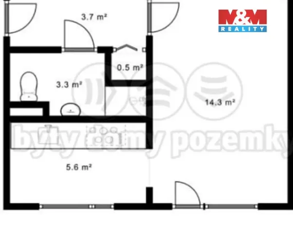 Prodej bytu 1+1, Milovice - Mladá, Braniborská, 28 m2