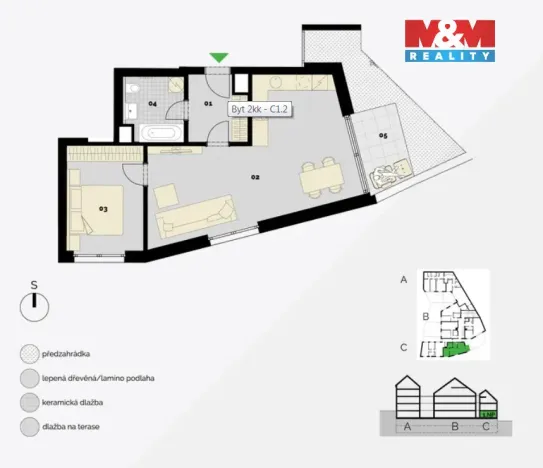 Prodej bytu 2+kk, Praha - Střížkov, Střížkovská, 74 m2