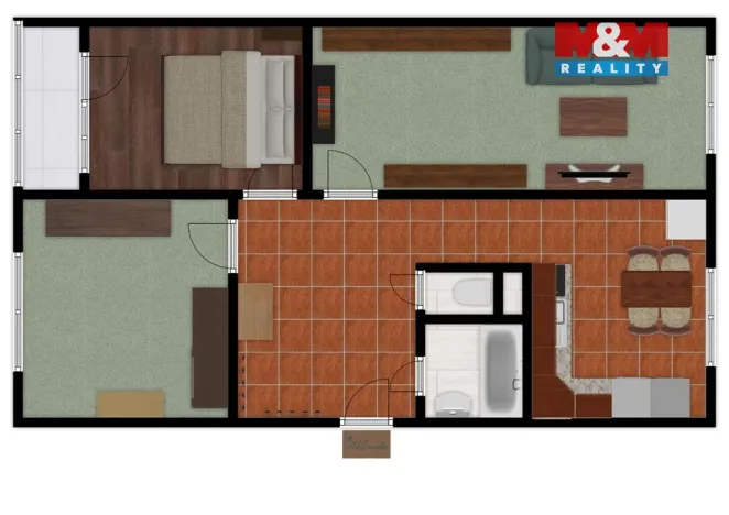 Prodej bytu 3+1, Klášterec nad Ohří - Miřetice u Klášterce nad Ohří, Luční, 71 m2