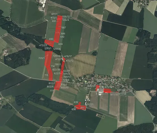 Prodej podílu pole, Jehnědí, 34759 m2