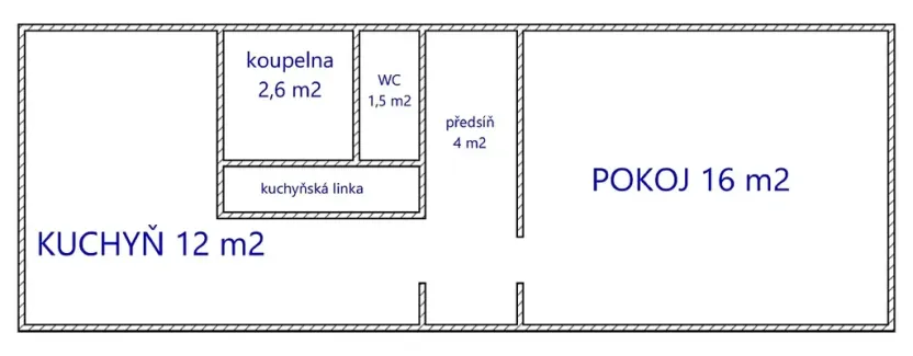 Pronájem bytu 1+1, Brno, Palackého třída, 36 m2