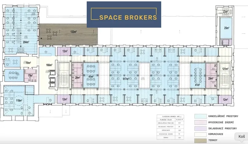 Pronájem kanceláře, Praha, Údolní, 4000 m2