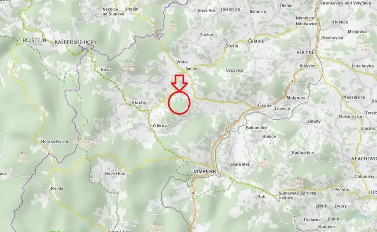 Prodej lesa, Vacov, 14711 m2