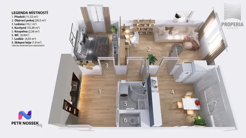 Prodej bytu 2+1, Brno, Chopinova, 58 m2