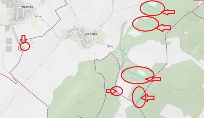 Prodej podílu lesa, Lesonice, 6189 m2