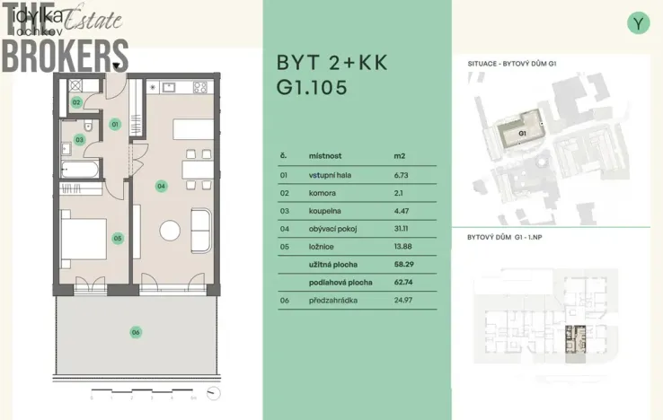 Prodej bytu 2+kk, Praha, 58 m2
