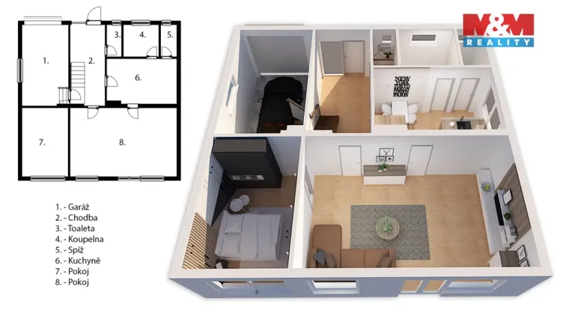 Prodej rodinného domu, Břehy, Pod Bílou hůrou, 155 m2