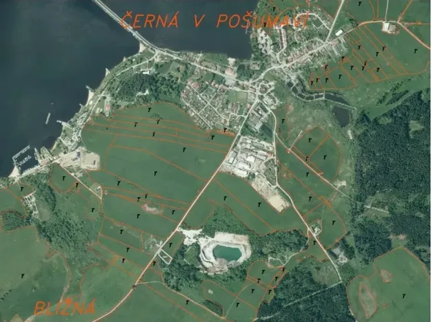 Dražba louky, Černá v Pošumaví, 2986 m2