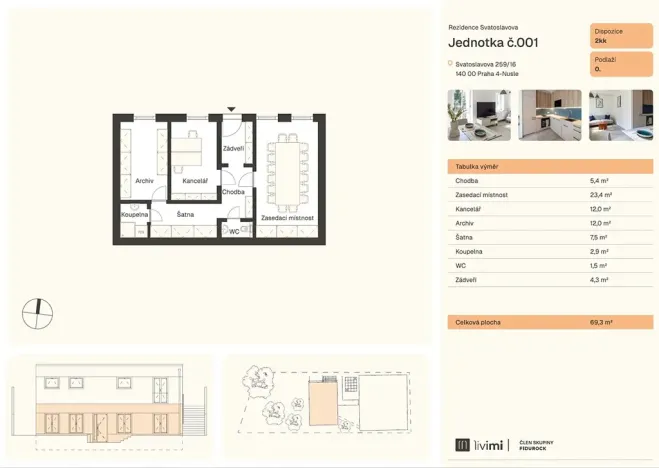 Pronájem obchodního prostoru, Praha - Nusle, Svatoslavova, 69 m2