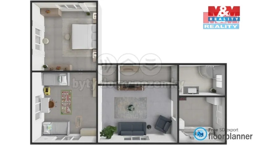 Pronájem bytu 3+1, Měřín, Brněnská, 99 m2