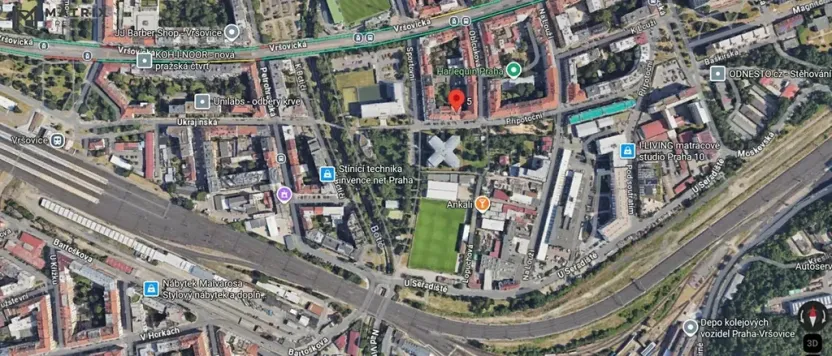 Pronájem bytu 2+kk, Praha - Vršovice, 56 m2