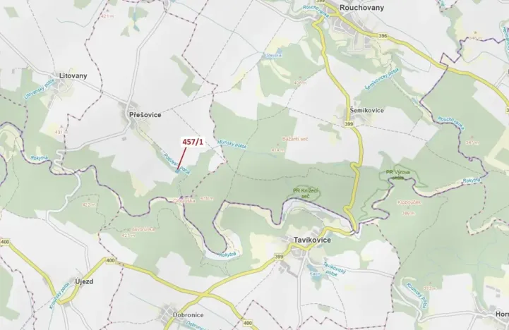 Dražba lesa, Přešovice, 4115 m2