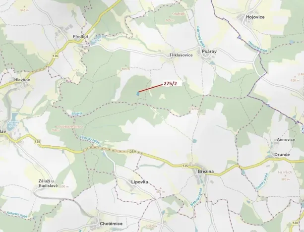 Dražba lesa, Psárov, 4568 m2