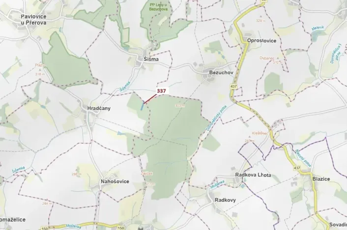 Dražba lesa, Hradčany-Kobeřice, 5963 m2