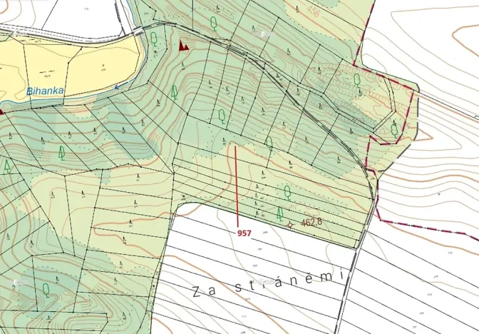 Dražba lesa, Mladoňovice, 2344 m2