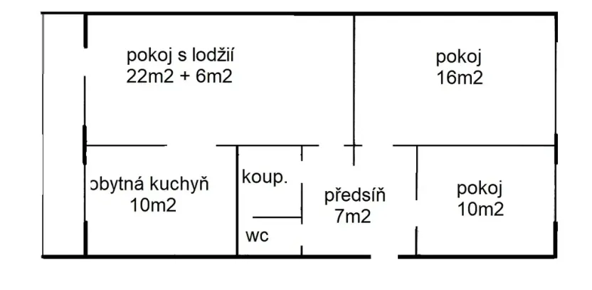 Pronájem bytu 3+1, Kladno, Anglická, 68 m2