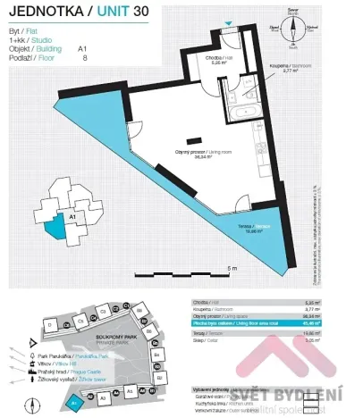 Pronájem bytu 1+kk, Praha - Žižkov, Pitterova, 66 m2