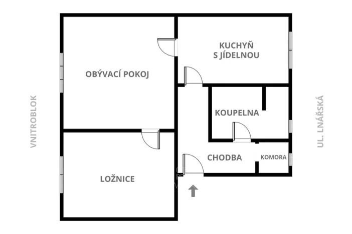 Pronájem bytu 2+1, Humpolec, Lnářská, 56 m2