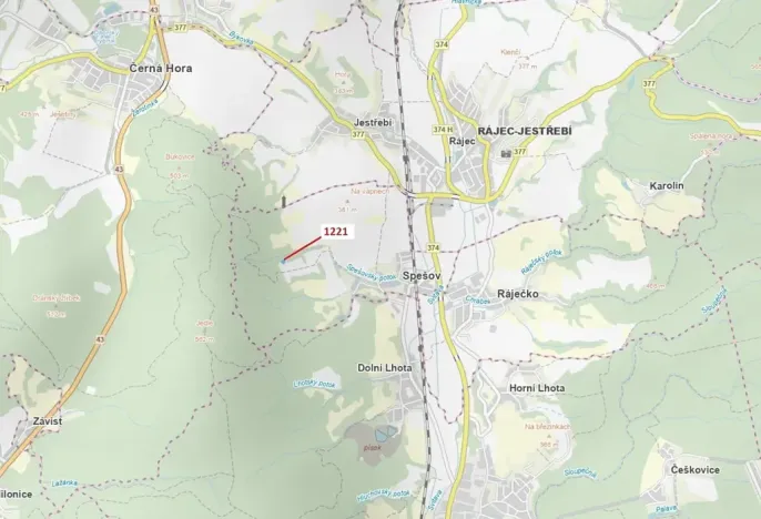 Dražba lesa, Spešov, 1590 m2