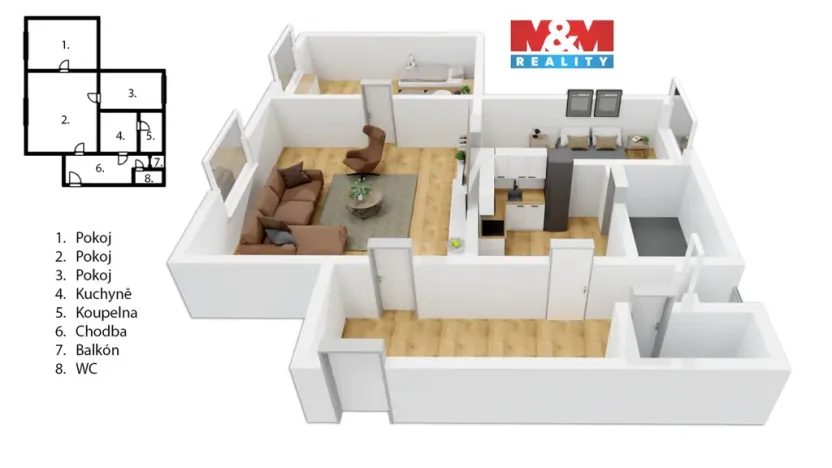 Prodej bytu 3+1, Dobruška, Javorová, 70 m2