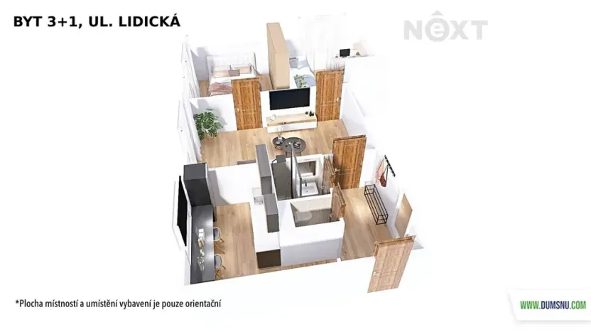 Pronájem bytu 3+1, Šumperk, Lidická, 68 m2