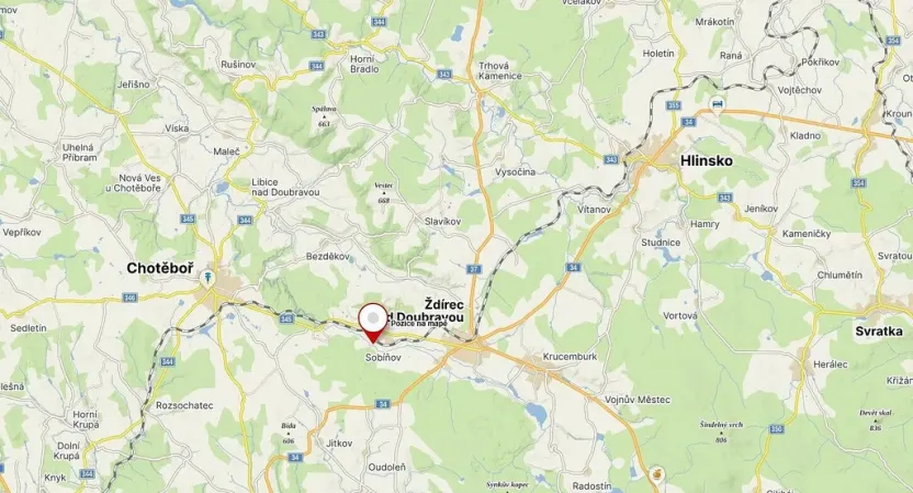 Prodej pozemku, Sobíňov, 3617 m2