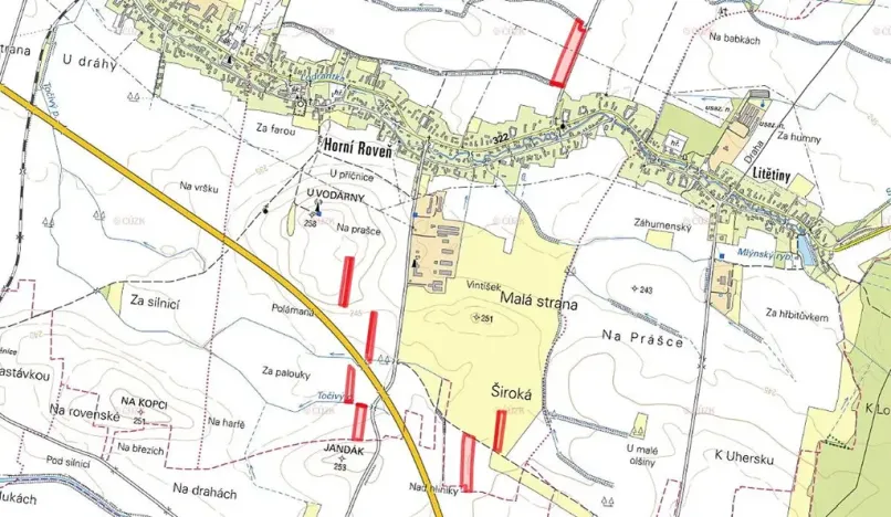 Prodej podílu pole, Dolní Roveň, 39803 m2