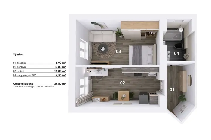 Pronájem bytu 1+1, Praha - Braník, Nad malým mýtem, 39 m2