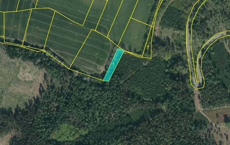 Dražba pozemku, Mladá Vožice, 2401 m2