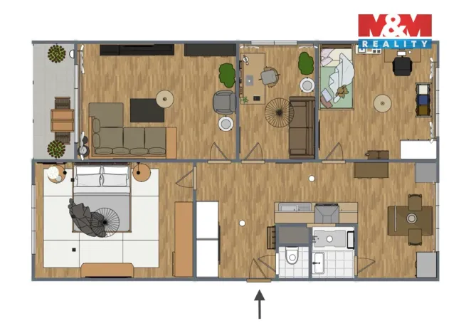 Pronájem bytu 4+1, Jirkov, Krušnohorská, 79 m2