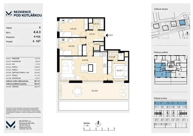 Prodej bytu 4+kk, Výrov, 86 m2