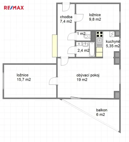 Prodej bytu 3+1, Praha - Nusle, K podjezdu, 60 m2