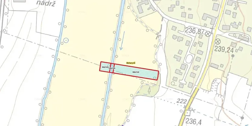 Prodej louky, Boharyně, 4624 m2