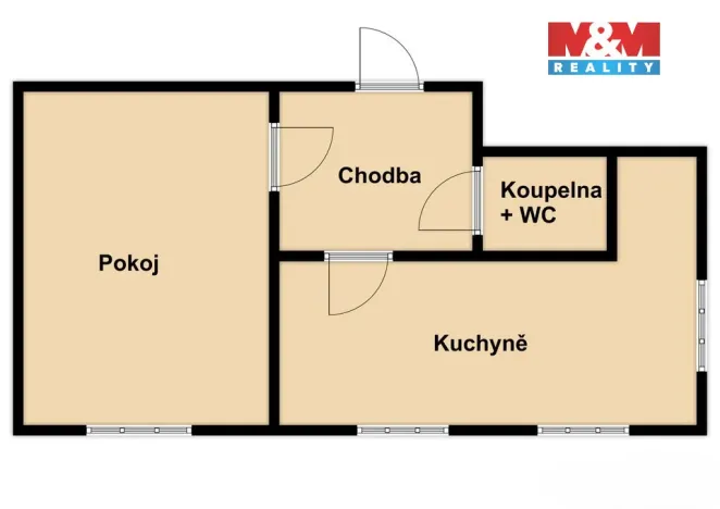 Pronájem bytu 1+1, Jindřichův Hradec - Jindřichův Hradec III, Vídeňská, 56 m2