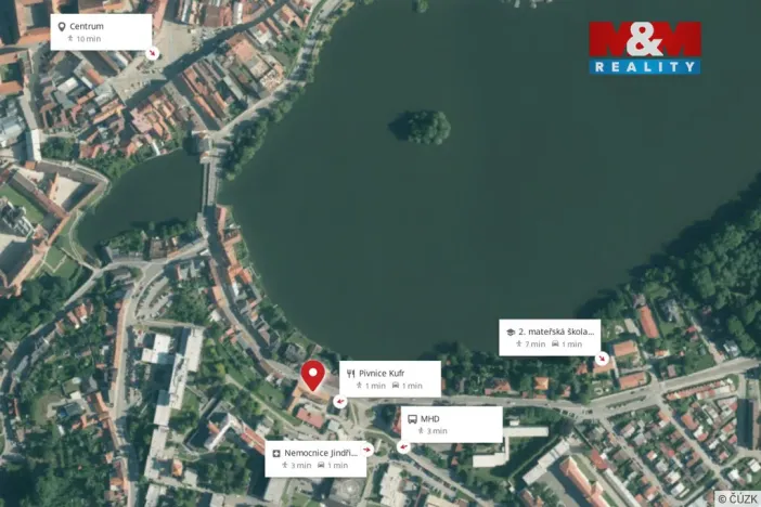 Pronájem bytu 1+1, Jindřichův Hradec - Jindřichův Hradec III, Vídeňská, 56 m2