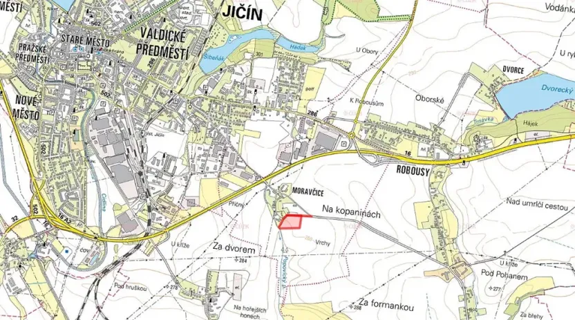 Prodej podílu komerčního pozemku, Jičín, 9990 m2