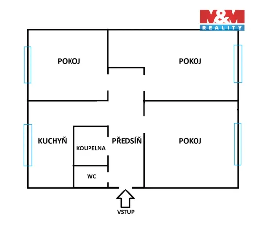 Prodej bytu 3+1, Ostrava - Zábřeh, Výškovická, 74 m2