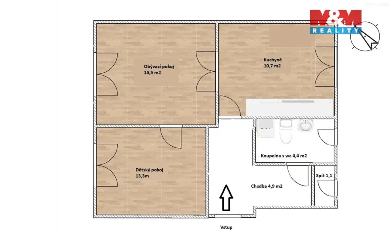 Prodej bytu 2+1, Zastávka, Havířská, 50 m2