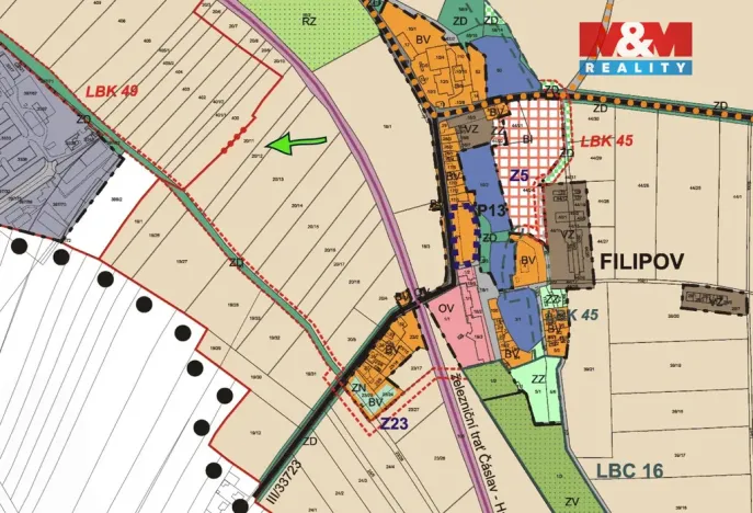 Prodej pole, Čáslav - Filipov, 5509 m2